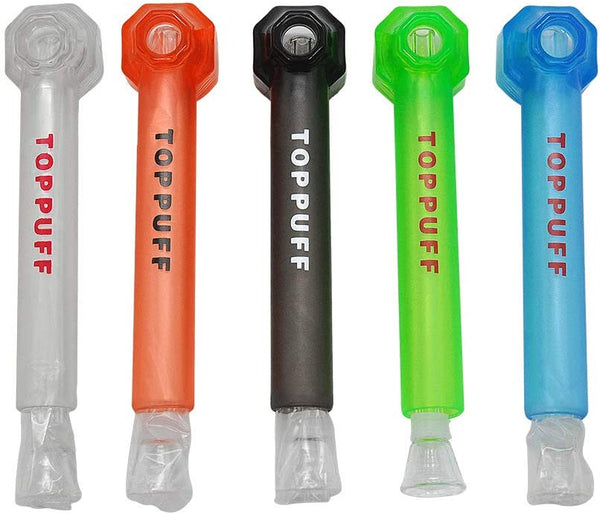 5 Pack Random Colors Top Puff Premium Portable Hookah Bottle Water Glass Bong