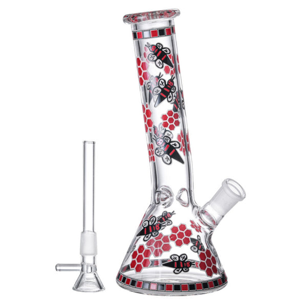 Bong 8” Bent Handwork Decorative Hookah Green