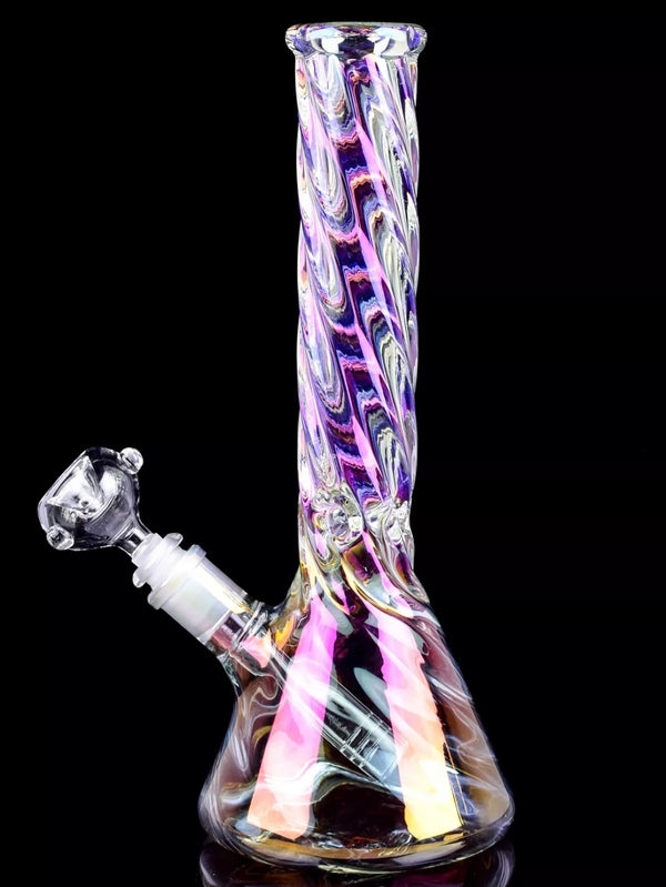 12"Inch Thick Iridescent Beaker Heavy Glass Water Bong