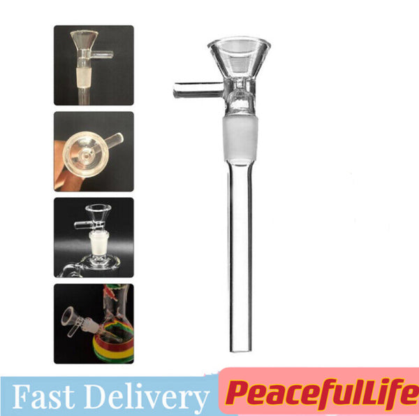 4PCS 4.7inch 14mm Male Pipes Glass Downstem with Bowl Adapter Water Filter Parts