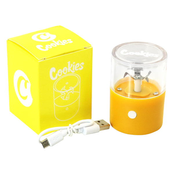 Electric Portable Auto Herb Garlic Grinding Crusher Rechargeable Yellow Grinder