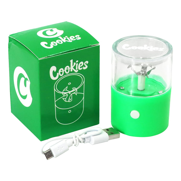 Electric Portable Auto Herb Grinding Crusher Machine / Rechargeable/USB-Green