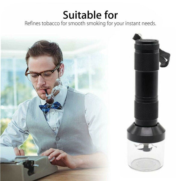 Black Aluminum Portable Grinder for Herb & Garlic Grinding Battery Power