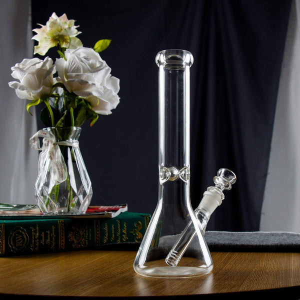 11" Glass Heavy Bongs Bong Hookah Water Pipe Heavy Beaker with 14mm Bowl