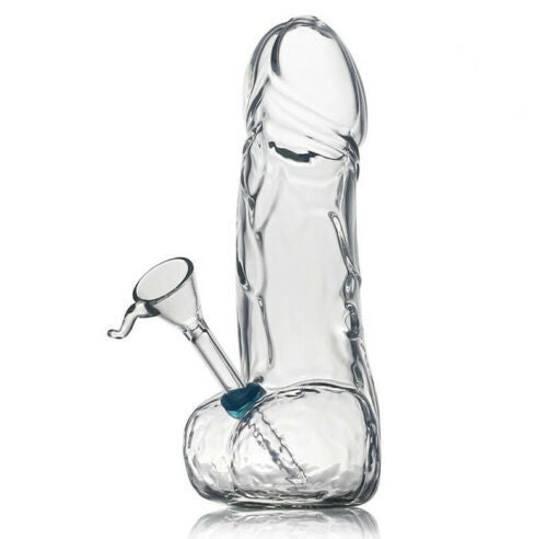 7.5" Ideal Penis Glass Vase Bong Water Filter Hookah